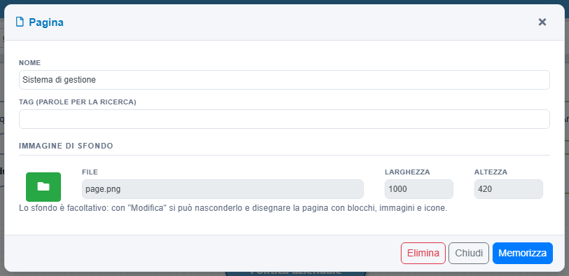 Le proprietà di una pagina